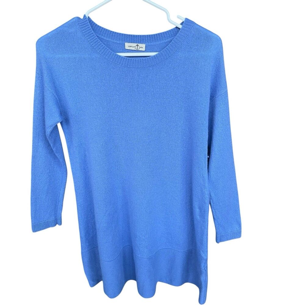 Cortland Park 100% Cashmere Sweater Womens Small Tunic Quiet Luxury Minimalistic